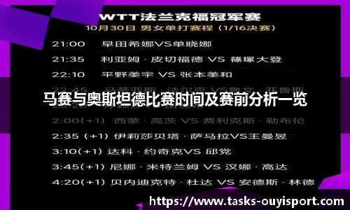 马赛与奥斯坦德比赛时间及赛前分析一览